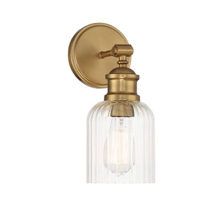 1-Light Wall Sconce in Natural Brass