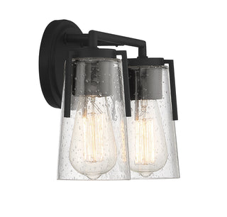 Sacremento 2-Light Bathroom Vanity Light in Black