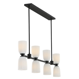 Baldwin 8-Light Linear Chandelier in Matte Black
