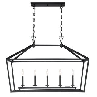 Townsend 5-Light Linear Chandelier in Matte Black