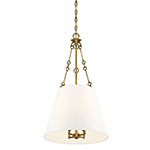Austin 4-Light Pendant in Warm Brass