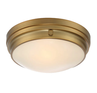 Lucerne 2-Light Ceiling Light in Warm Brass