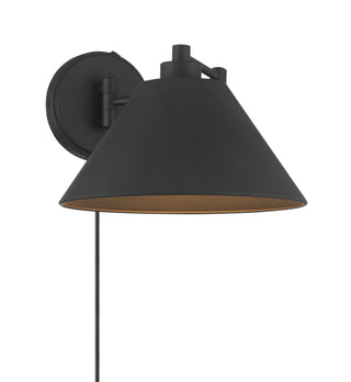 1-Light Wall Sconce in Matte Black