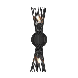 Longfellow 2-Light Wall Sconce in Matte Black