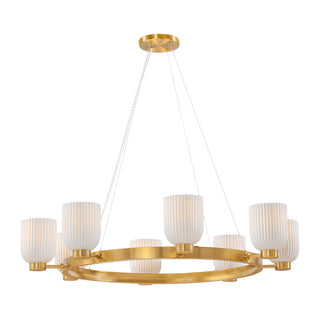 Isla Blanca 8-Light Chandelier in Warm Brass by Breegan Jane