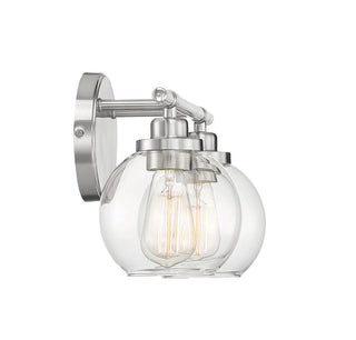 Carson 2-Light Bathroom Vanity Light in Satin Nickel