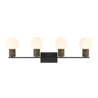 Jarrell 4-Light Bathroom Vanity Light in Matte Black