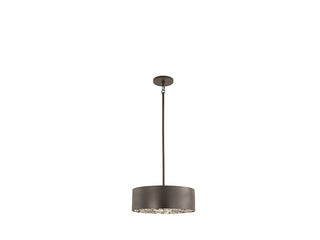Azores 4-Light Convertible Semi-Flush or Pendant in Black Cashmere