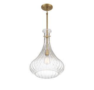 Bristo 1-Light Pendant in Warm Brass