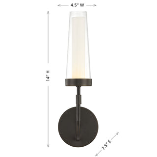 Butler 1-Light Wall Sconce in Mediterranean Bronze