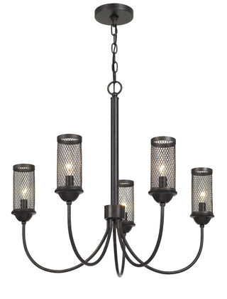 Fulton Metal Chandelier With Mesh Metal Shade