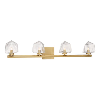 Castello 4-Light Bathroom Vanity Light in Warm Brass