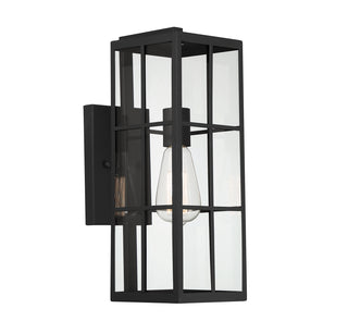 Ericson 1-Light Outdoor Wall Lantern in Matte Black