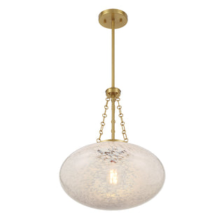 Willow 1-Light Pendant in Warm Brass