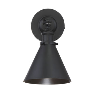Glenn 1-Light Adjustable Wall Sconce in Matte Black
