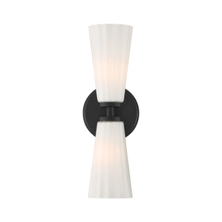 2-Light Wall Sconce in Matte Black