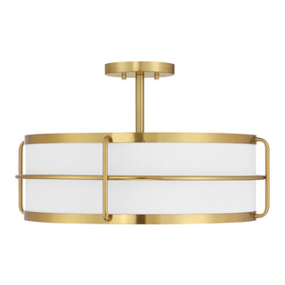 Chauncey 4-Light Ceiling Light in Warm Brass