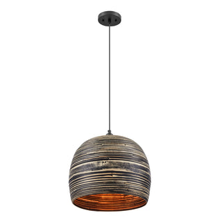 Jamsen 1-Light Pendant in Black Bamboo
