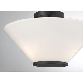 Blair 3-Light Convertible Semi-Flush or Pendant in Matte Black