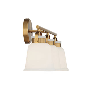 Kaden 3-Light Bathroom Vanity Light in Warm Brass