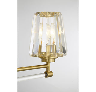 Garnet 3-Light Bathroom Vanity Light in Warm Brass