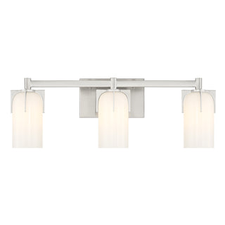 Caldwell 3-Light Bathroom Vanity Light in Satin Nickel