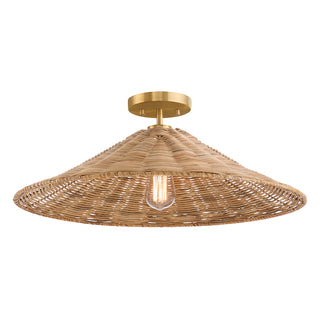 1-Light Ceiling Light in Natural Brass