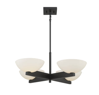 Fallon 4-Light Chandelier in Matte Black