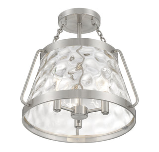 Crawford 3-Light Ceiling Light in Satin Nickel