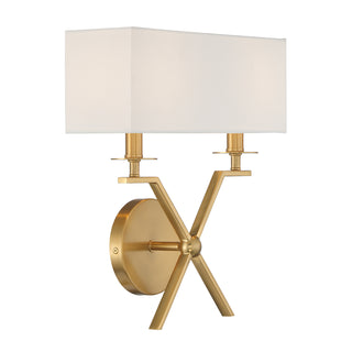 Arondale 2-Light Wall Sconce in Warm Brass