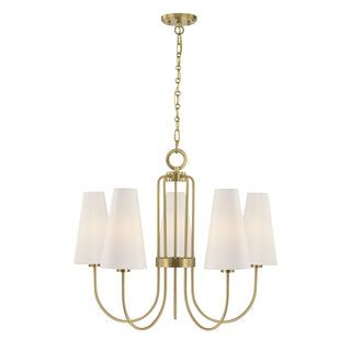 Wilkes 5-Light Chandelier in Warm Brass by Dann Foley