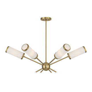 Denison 6-Light Chandelier in Warm Brass by Dann Foley