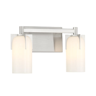 Caldwell 2-Light Bathroom Vanity Light in Satin Nickel