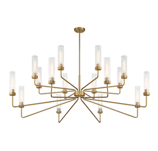 Baker 16-Light Chandelier in Warm Brass