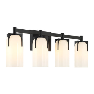 Caldwell 4-Light Bathroom Vanity Light in Matte Black