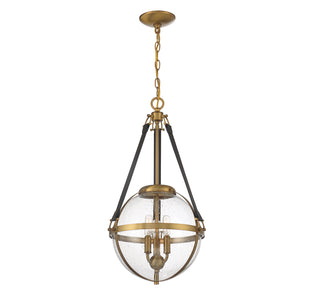 Bozeman 3-Light Pendant in Warm Brass