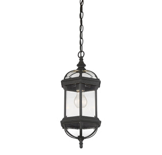 Kensington 1-Light Outdoor Hanging Lantern in Textured Black