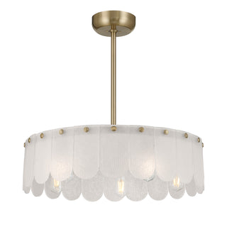 Ashton 5-Light Fan D'Lier in Noble Brass