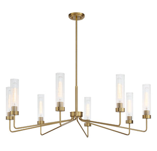 Baker 8-Light Chandelier in Warm Brass