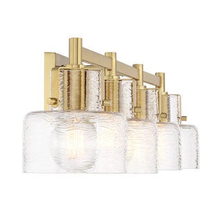 Dover 4-Light Bathroom Vanity Light in Warm Brass