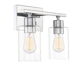 Lambert 2-Light Bathroom Vanity Light in Polished Chrome