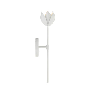1-Light LED Wall Sconce in White