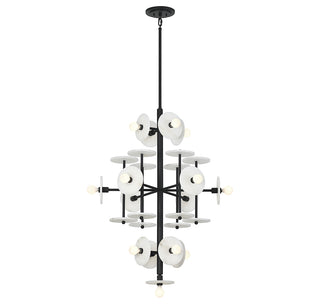 Amani 15-Light Chandelier in Black Cashmere