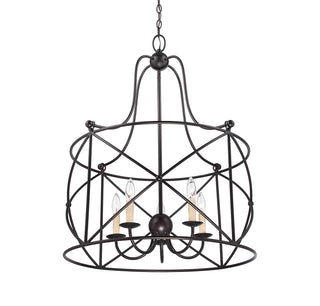 Seneca 5-Light Pendant in English Bronze