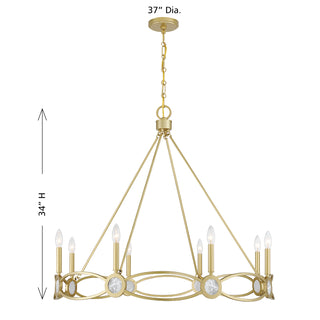 Minette 8-Light Chandelier in Spun Gold