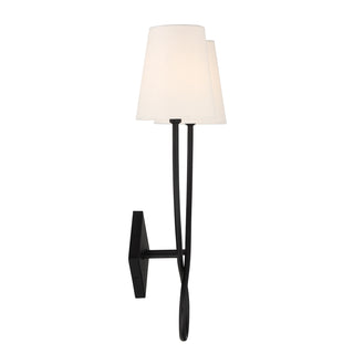 Barclay 2-Light Wall Sconce in Matte Black