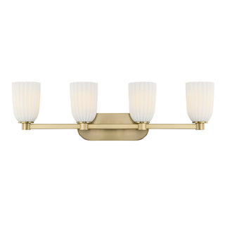 Baldwin 4-Light Bathroom Vanity Light in Noble Brass