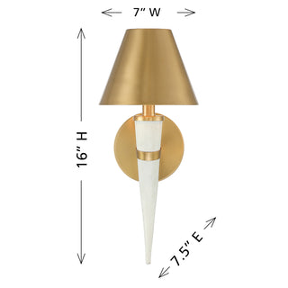 Hearne 1-Light Wall Sconce in Warm Brass by Dann Foley