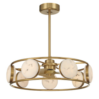 Castra LED Fan D'Lier in Warm Brass