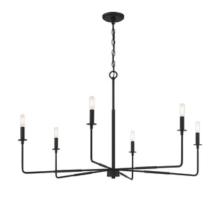 Salerno 6-Light Chandelier in 
Matte Black